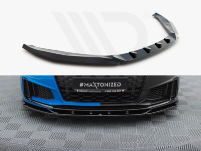 For Audi TTS 8S Facelift Maxton Design Front Diffuser Diffusor V2 Gloss Black