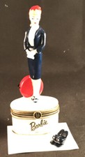 PHB BARBIE-  COMMUTER SET  THE NOSTALGIC SERIES-PORCELAIN HINGED BOX-MINT-HTF
