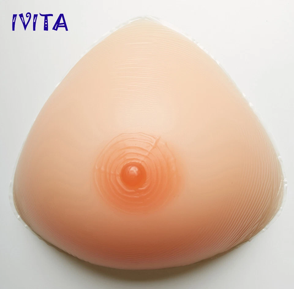 Silicone Breast Forms A-FF Cup Triangle Fake Boobs Transgender Bra Enhancers - Image 4 of 4