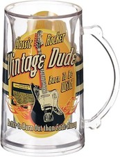 Vintage Dude Drink Mug Acrylic Beer Glass Over the Hill Birthday Party Supplies