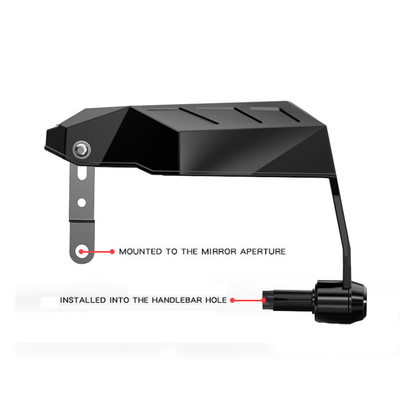 2x Motorcycle Scooter Hand Guards Rainproof Board w/ Lights Windproof Hand Cover eBay