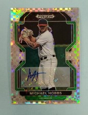 2022 Panini Prizm Draft Michael Hobbs Auto Power Plaid Prizm #PDP220 Card /17