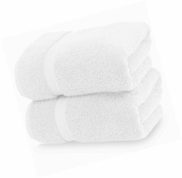 White Classic 30x56 inch Circlet Egyptian Cotton Bath Towels, White