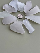 W 1177 Genuine Surf Tumbled Sea Glass/Snow-Frosted Beach Glass