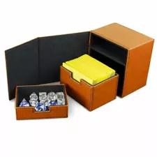 BCW Orange Leatherette Deck Box Vault LX Hold 100 Sleeved
