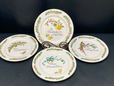 Valerie Cumberland Design  ~ 1st thru 4th Day of Christmas ~ Salad Plates  