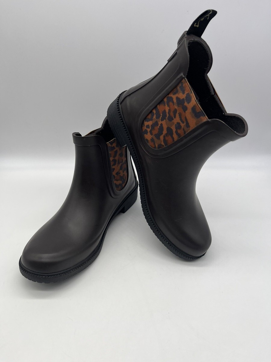 Joules Womens Rutland Premium Rubber Chelsea Boots Brown UK3 UK