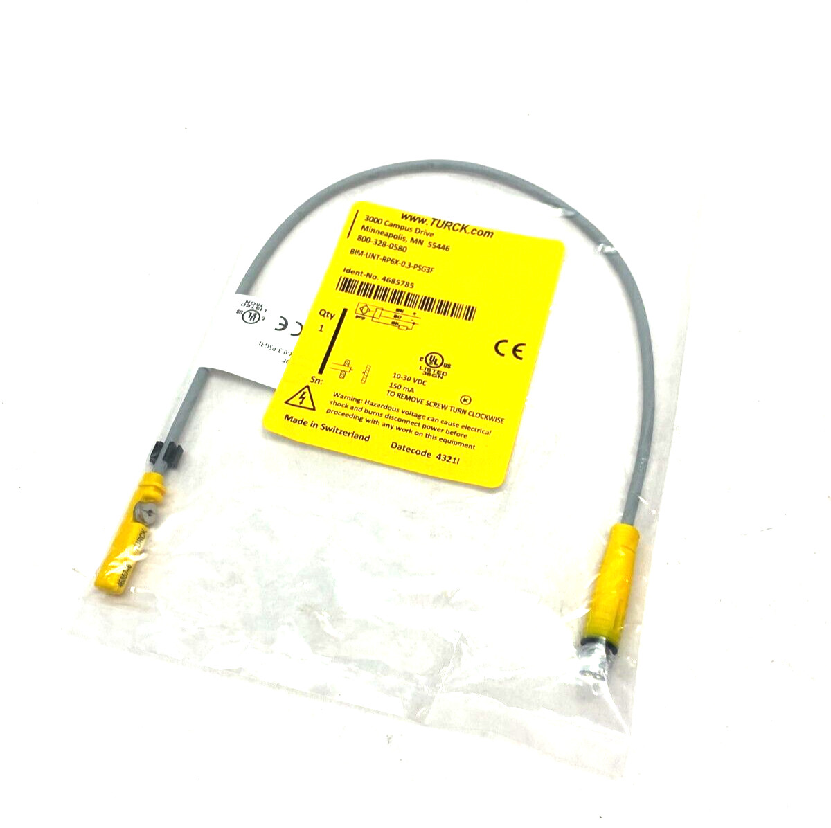 Turck BIM-UNT-RP6X-0.3-PSG3F Magnetic Field Sensor for Cylinders 4685785