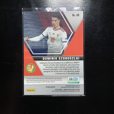 2021 Panini Mosaic UEFA DOMINIK SZOBOSZLAI Silver Mosaic Rookie RC