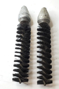 UNBRANDED TUBE GUIDE BRUSH 1" ALUMINUM 6" OAL 4.5" BRUSH LENGTH  LOT OF 2