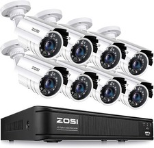 ZOSI 1080p 4-in-1 Security Home Camera System 8CH DVR CCTV Human Car Detection