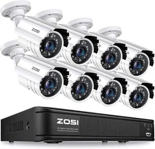 ZOSI 1080p 4-in-1 Security Home Camera System 8CH DVR CCTV Human Car Detection