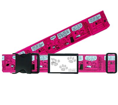 Peanuts Snoopy One-Touch Suitcase Belt Comic Pink Polyester Made in ...