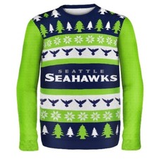 NFL Seattle Seahawks Christmas SWEATER Xmas Ugly SIZE XXL 2XL MENS NEW NWT
