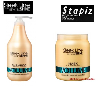STAPIZ Sleek Line VOLUME - HAARMASKE / SHAMPOO MIT SEIDENPROTEINEN