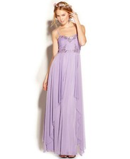CITY STUDIO ~ Amethyst Purple Rhinestone Sweetheart Prom Gown Juniors 3 NEW $99