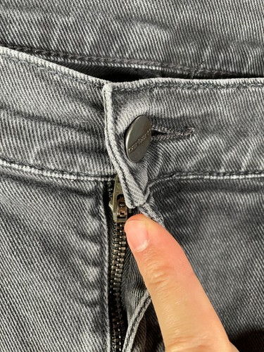 Pantalones de mezclilla Carhartt para hombre 33x30 negros ajustados rectos trabajo tareas elásticos - Imagen 6 de 12