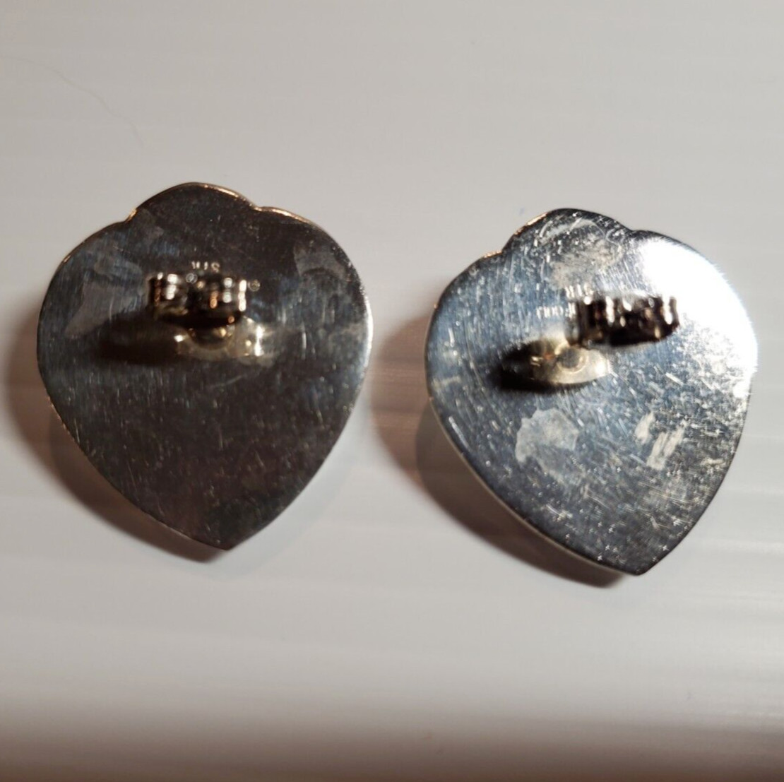 All Solid Sterling 925 Silver Earrings Black Ston… - image 10