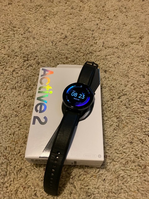 Samsung Galaxy Watch Active 2 SM-R825 44mm Stainless Steel Case with Leather Strap Smartwatch