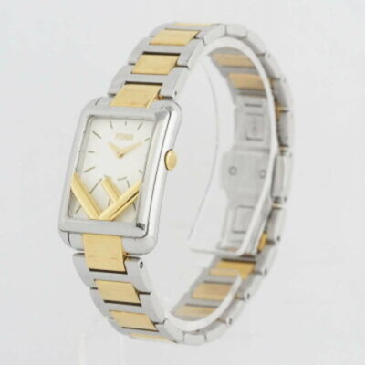 Fendi Womens Run Away rectangle Silver Gold 36mm Bracelet Fashion
