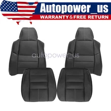 Both Side Leather Seat Cover Black For 2008 2009 2010 2011 Ford F250 Super Duty