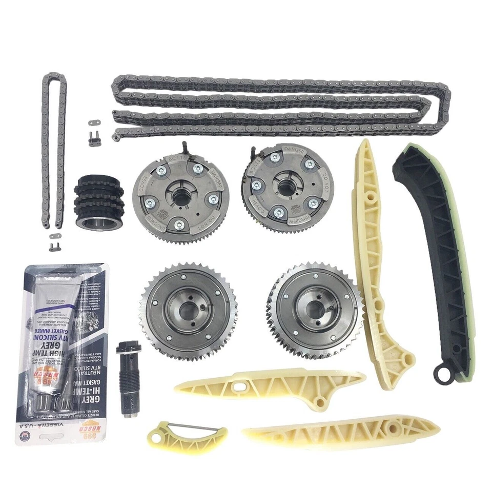 Timing Chain Kit Camshaft Adjuster for Mercedes M272 M273 W204 W203 W221 - Image 2 of 4