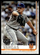 2019 Topps 418 Jason Vargas 150th Anniversary New York Mets Baseball Card