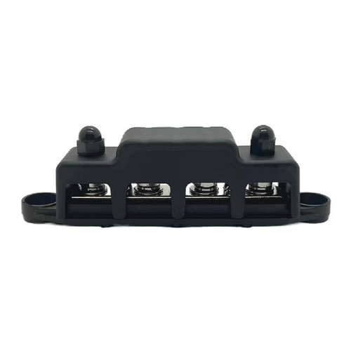 Blocco Distribuzione Alimentazione Batteria Barra Bus 250A 12V-48V per M8 4x3/8" Pali 6... - Foto 3 di 6