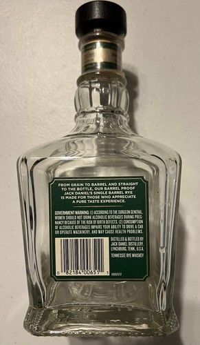 Jack Daniels Single Barrel Proof Rye Store Pick Empty Bottle 9-14-23 Upcycle - Picture 4 of 9