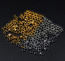 400PCS 3mm Large-Eyed Hollow Brass Beads for Fly Tying Nymphs and Scud Bellies