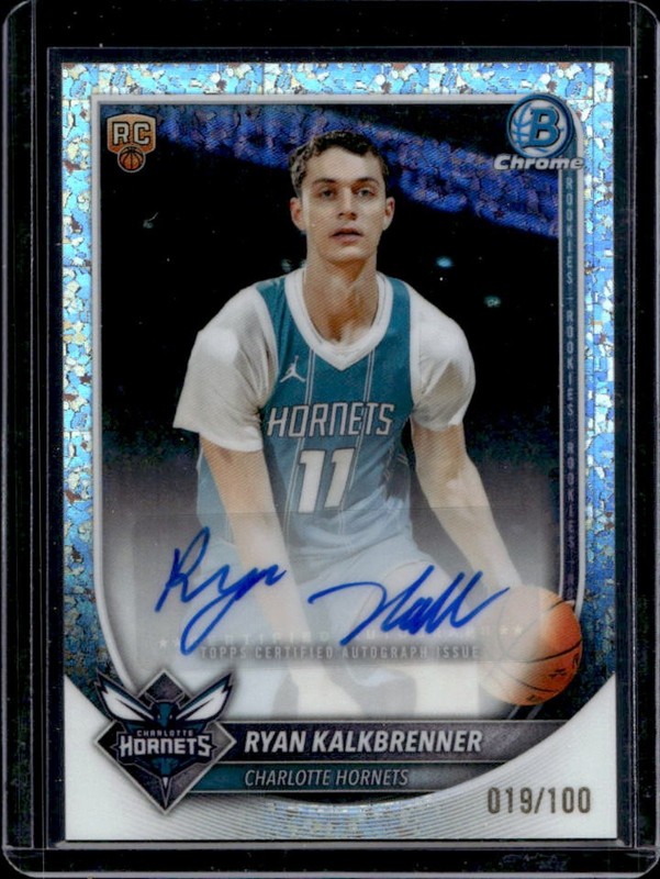 2025-26 Bowman Ryan Kalkbrenner Chrome Auto RC Mini Diamond Refractor #/100