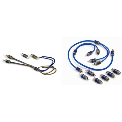 Kicker 46KISL K-Series Interconnect, Speaker Wire To RCA Adapter w/ 46KIYFM Y...