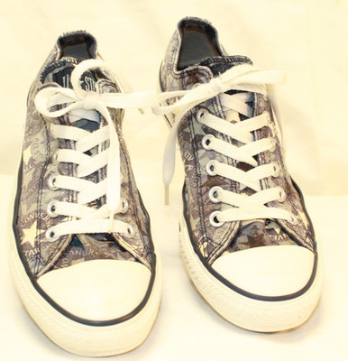 Converse  Unisex W 8  M 6 Green All Star Patterned Low Top Sneakers 100140F