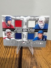 2011 ITG Decades 80's Rivalries Quad Naslund Carbonneau Bouchard Stastny JERSEY!