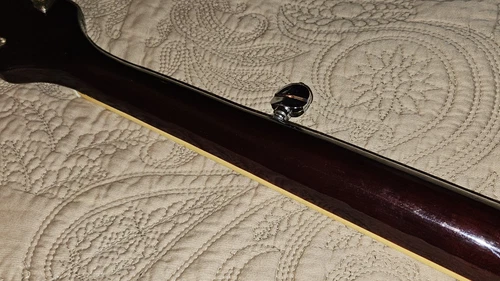 Vintage 5 String Resonator Banjo, Unmarked, with case, Similar To Harmony Eagle - Picture 11 of 22