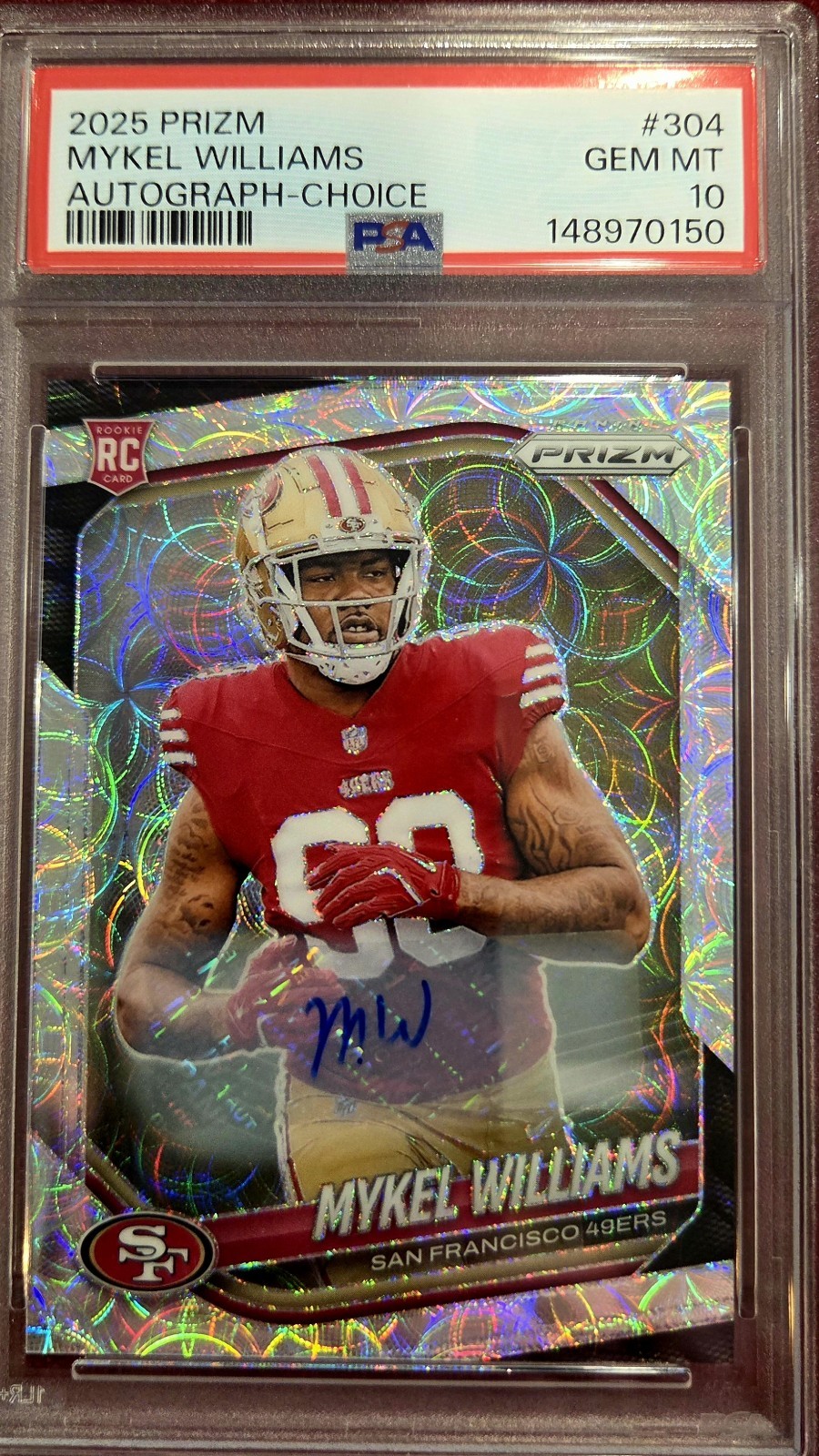 Mykel Williams Panini Prizm #304 Autograph-Choice