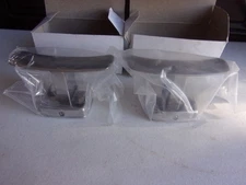 1 Pr Bright Stainless Steel Surface Mounted robe Hooks,Dbl, New in Box,Towel