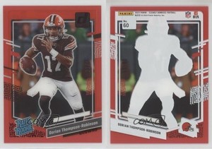 2023 Panini Clearly Donruss Rated Red /49 Dorian Thompson-Robinson #60 Rookie RC