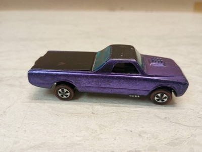 1967 Hot Wheels CUSTOM FLEETSIDE EL CAMINO, Purple w/Black interior, Hong Kong