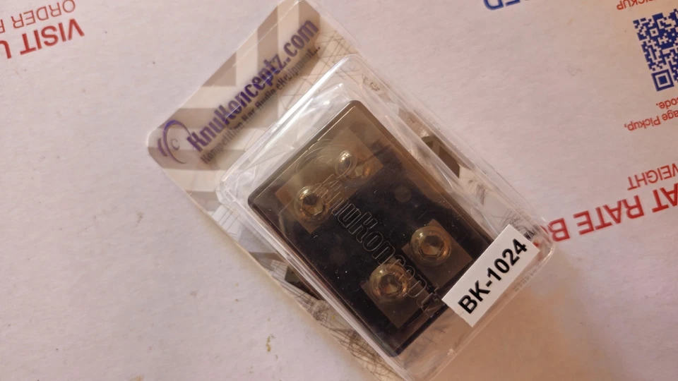 KnuKonceptz Bassik 2 Way 0 Gauge to 4 / 8 Gauge Mini ANL Fuse Block w Fuses - Image 4 of 4