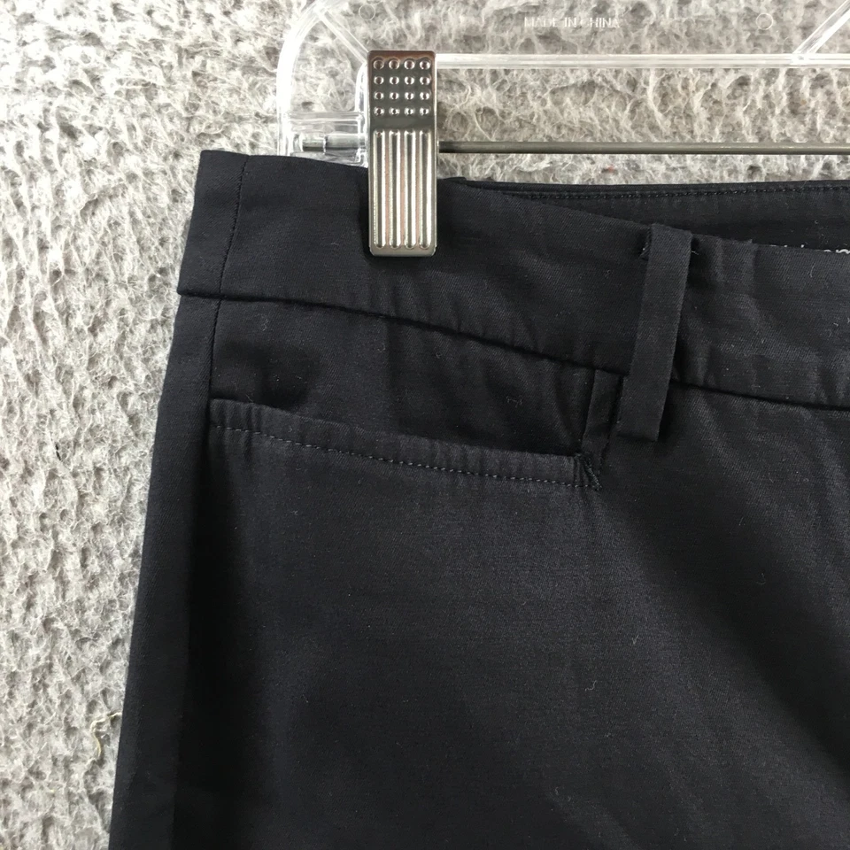 Talbots Perfect Skimmer Short Womens 4P Black Cotton Blend Mid Rise Flat Front - Image 3 of 4