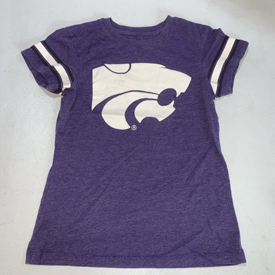 Nike Team Kansas State Wildcats K-STATE Logo T-Shirt Women Size Small SLIM Fit