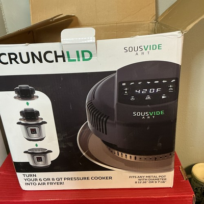#ad SousVide Art CrunchLid 7‑in‑1 Air Fryer Lid Instant Pot6 8QtCRL‑010Box No Basket $45.72