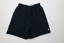 Vtg 90s Champion Mens Medium Faded Classic Logo Above Knee Shorts Black Cotton