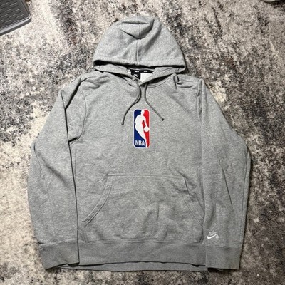 Nike SB NBA Hoodie Mens Medium Grey Fleece Pullover Skateboarding AH3392-063