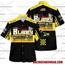 Ryan Blaney Nascar Racing 2023 Uniform Apparel Clothes Hawaiian Shirts