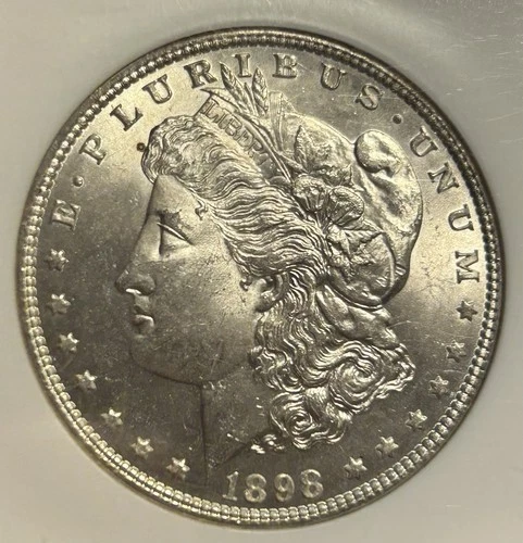 1898 Morgan Silver Dollar $1 NGC MS64 Older Holder