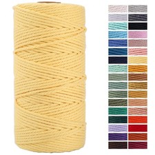 Light Yellow Macrame Cord 3mm x 109Yards,Colored x 109yards,