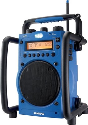 Sangean U3 AM/FM Rugged Water Resistant Digital Radio Blue Black