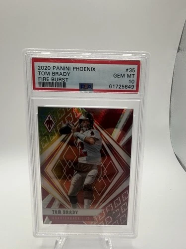 2020 Panini Phoenix Tom Brady #35 Fire Burst Tampa Bay Buccaneers PSA 10